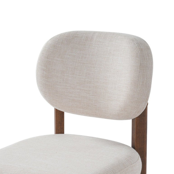 English Elm Upholstered Fabric Dining Chairs Set of 2 with Solid Rubberwood Legs and Cushioned Seats N768P510448W