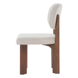 English Elm Upholstered Fabric Dining Chairs Set of 2 with Solid Rubberwood Legs and Cushioned Seats N768P510448W
