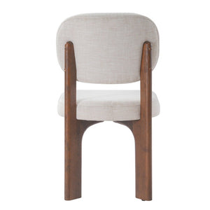English Elm Upholstered Fabric Dining Chairs Set of 2 with Solid Rubberwood Legs and Cushioned Seats N768P510448W