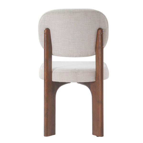 English Elm Upholstered Fabric Dining Chairs Set of 2 with Solid Rubberwood Legs and Cushioned Seats N768P510448W