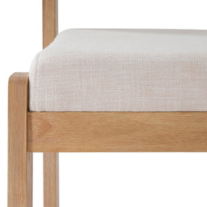 English Elm Upholstered Fabric Dining Chair Set of 2 with Solid Rubberwood Legs for Modern N768P510455N