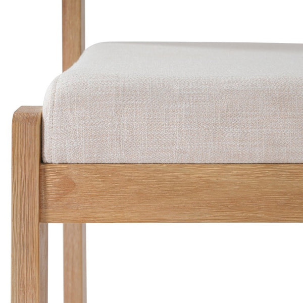 English Elm Upholstered Fabric Dining Chair Set of 2 with Solid Rubberwood Legs for Modern N768P510455N