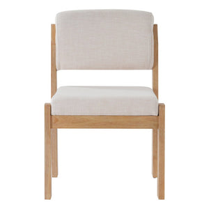 English Elm Upholstered Fabric Dining Chair Set of 2 with Solid Rubberwood Legs for Modern N768P510455N