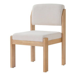 English Elm Upholstered Fabric Dining Chair Set of 2 with Solid Rubberwood Legs for Modern N768P510455N