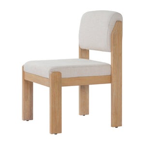English Elm Upholstered Fabric Dining Chair Set of 2 with Solid Rubberwood Legs for Modern N768P510455N