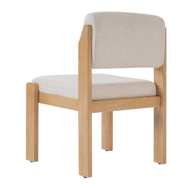English Elm Upholstered Fabric Dining Chair Set of 2 with Solid Rubberwood Legs for Modern N768P510455N