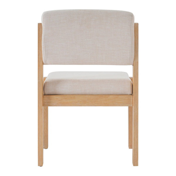 English Elm Upholstered Fabric Dining Chair Set of 2 with Solid Rubberwood Legs for Modern N768P510455N