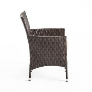 English Elm Clementine All-Weather PE Wicker Outdoor Dining Chairs Woven Rattan Set of 2 N768P516661D