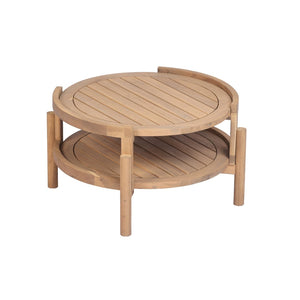 English Elm 4-piece Outdoor Acacia Wood Patio Set with Rope Woven Arms and Cushioned Seating N768S410603N
