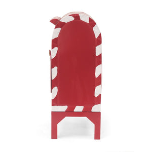 English Elm Red Iron Holiday Mailbox Silhouette Nostalgic Farmhouse Mantel Seasonal Accent N769P182384R