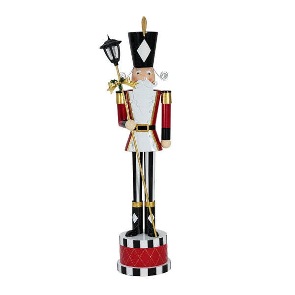 English Elm Classic Iron Soldier Nutcracker Standing Figure for Festive Entryway Holiday Display N769P182385R