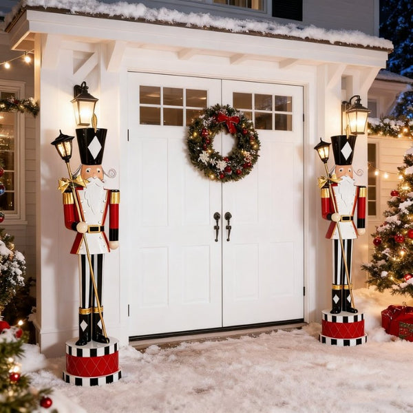 English Elm Classic Iron Soldier Nutcracker Standing Figure for Festive Entryway Holiday Display N769P182385R
