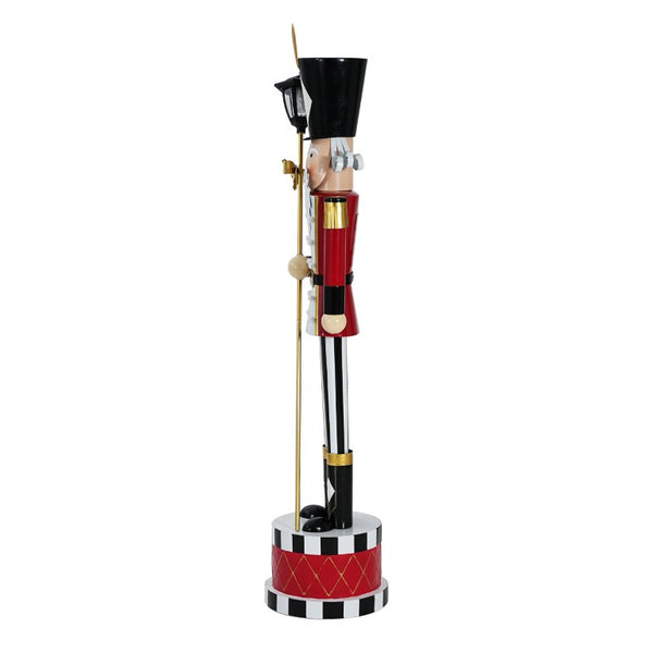 English Elm Classic Iron Soldier Nutcracker Standing Figure for Festive Entryway Holiday Display N769P182385R
