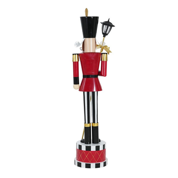 English Elm Classic Iron Soldier Nutcracker Standing Figure for Festive Entryway Holiday Display N769P182385R