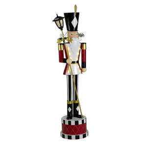 English Elm Classic Iron Soldier Nutcracker Standing Figure for Festive Entryway Holiday Display N769P182385R