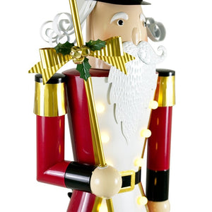 English Elm Classic Iron Soldier Nutcracker Standing Figure for Festive Entryway Holiday Display N769P182385R