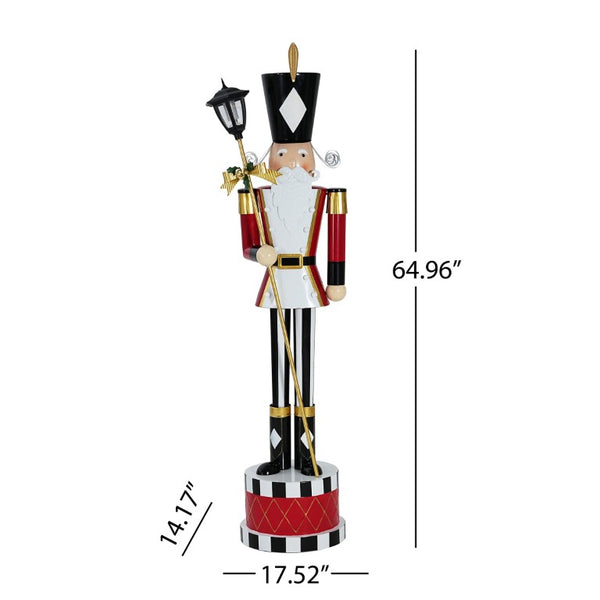 English Elm Classic Iron Soldier Nutcracker Standing Figure for Festive Entryway Holiday Display N769P182385R