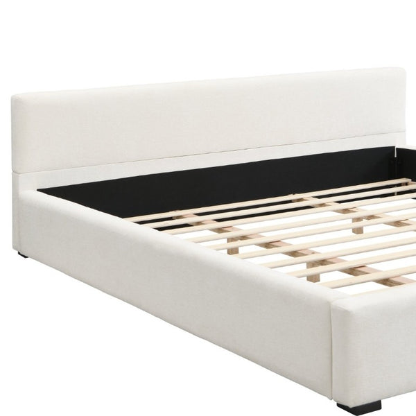 English Elm Elegant Upholstered King Bed Wide Edge Headboard Low Profile Architectural Bedroom Frame N769P294912K