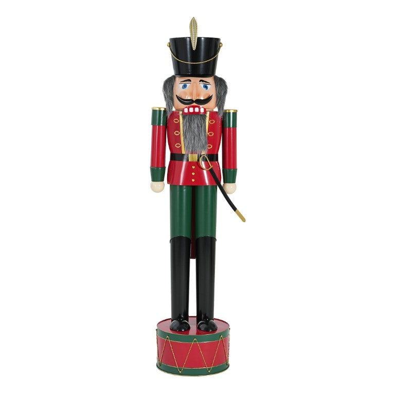 English Elm Classic Cast Iron Soldier Nutcracker Festive Holiday Statement Piece for Entryway N769P343972G