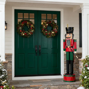 English Elm Classic Cast Iron Soldier Nutcracker Festive Holiday Statement Piece for Entryway N769P343972G