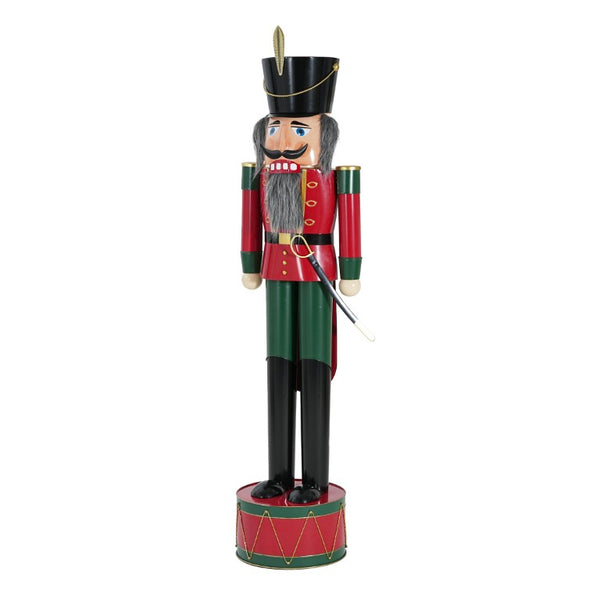 English Elm Classic Cast Iron Soldier Nutcracker Festive Holiday Statement Piece for Entryway N769P343972G