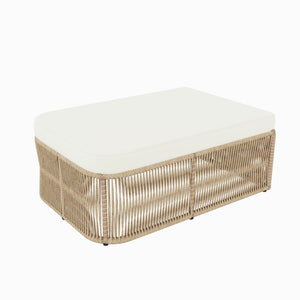 English Elm Outdoor Modular Pe Wicker Conversation Set with Iron Frame and Tempered Glass Table N769P415629M