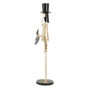 English Elm Metal Skeleton Guitar Player Statue Life Size Gothic Gold Finish Halloween Decor N769P511217G