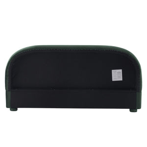 English Elm Dark Green Velvet Queen Bed with Curved Headboard for an Elegant Bedroom Retreat N769Q462353G