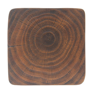 English Elm Mgo Spiral Twist Accent Table Sculptural Wood Grain Finish for Indoor Outdoor Use Antique Brown N770P212233A