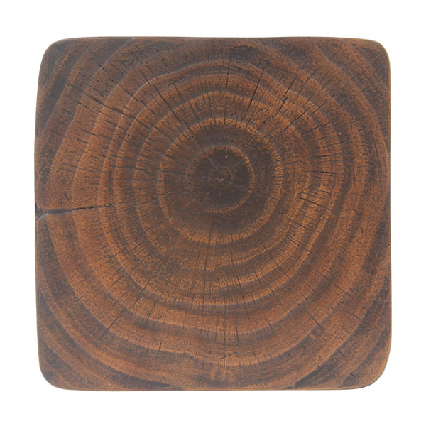 English Elm Mgo Spiral Twist Accent Table Sculptural Wood Grain Finish for Indoor Outdoor Use Antique Brown N770P212233A