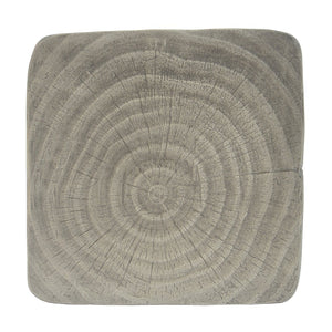 English Elm Mgo Spiral Twist Accent Table Sculptural Wood Grain Finish for Indoor Outdoor Use Grey N770P212233G