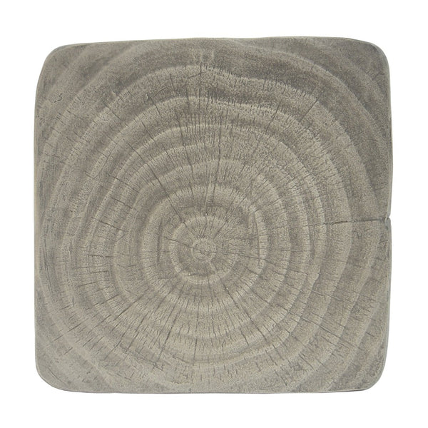English Elm Mgo Spiral Twist Accent Table Sculptural Wood Grain Finish for Indoor Outdoor Use Grey N770P212233G