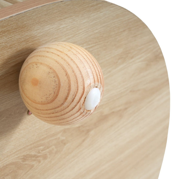 English Elm Mdf Oval Coffee Table with Retro Accordion Door and Wood Grain Melamine Top N770P281568N