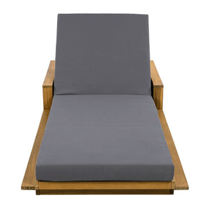 English Elm Acacia Wood Outdoor Chaise Lounge Teak Finish Coastal Rope Accent Reclining Patio Chair N770P350816T_65429.00CUSHDGRY