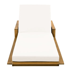 English Elm Acacia Wood Outdoor Chaise Lounge Teak Frame Rope Accents Reclining Patio Chair N770P350816T_65429.00CUSH