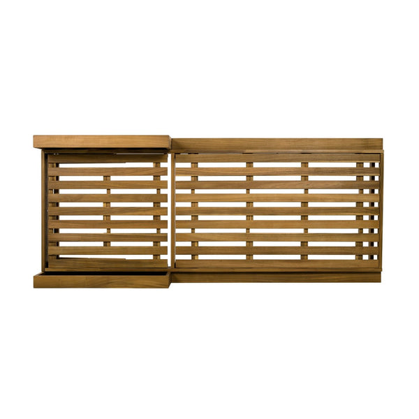 English Elm Acacia Wood Outdoor Chaise Lounge Teak Finish Reclining Poolside Patio Lounger Beige N770P350816T_N770P285267B