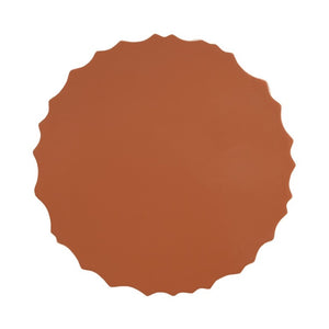English Elm Black Wave Sculpted MGO Cylindrical Side Table Indoor Outdoor Accent Stool Terracotta N770P396701O