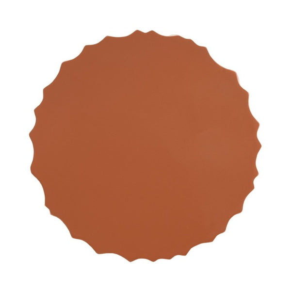 English Elm Black Wave Sculpted MGO Cylindrical Side Table Indoor Outdoor Accent Stool Terracotta N770P396701O