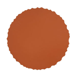 English Elm Black MGO Cylindrical Side Table Wave Carved Matte Finish for Patio or Living Room Terracotta N770P399980O