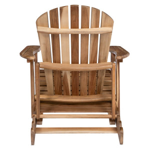 English Elm Malibu Solid Acacia Reclining Adirondack Chair Foldable Slatted Outdoor Patio Lounger N770P421836T