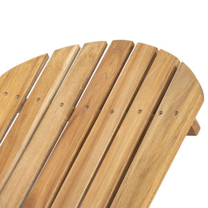 English Elm Malibu Solid Acacia Reclining Adirondack Chair Foldable Slatted Outdoor Patio Lounger N770P421836T