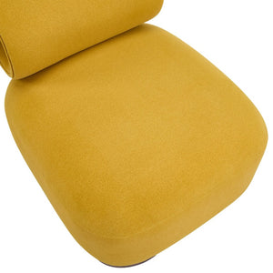 English Elm Modern Low Profile Polyester Accent Chair with Curved Back and Solid Wood Base N770P422553Y