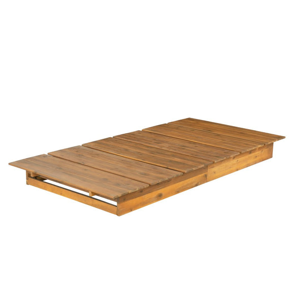 English Elm Acacia Wood Teak Finish Outdoor Chaise Lounge Adjustable Patio Pool Sun Lounger N770P422568T