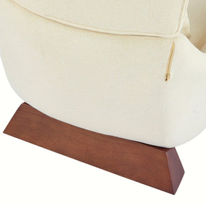 English Elm Modern Polyester Accent Chair with Built-in Pet Nook and Storage for Living Rooms Beige N770P422604B