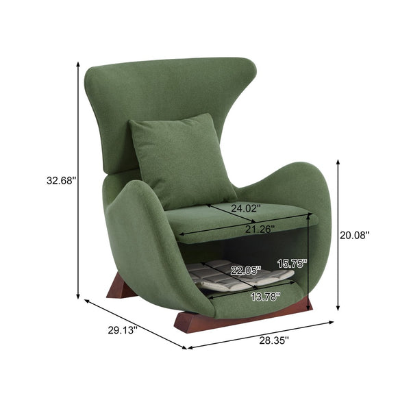 English Elm Modern Polyester Accent Chair with Built-in Pet Nook and Storage for Living Rooms N770P422604G