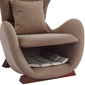 English Elm Modern Polyester Accent Chair with Built-in Pet Nook and Storage for Living Rooms Brown N770P422604R