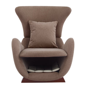 English Elm Modern Polyester Accent Chair with Built-in Pet Nook and Storage for Living Rooms Brown N770P422604R