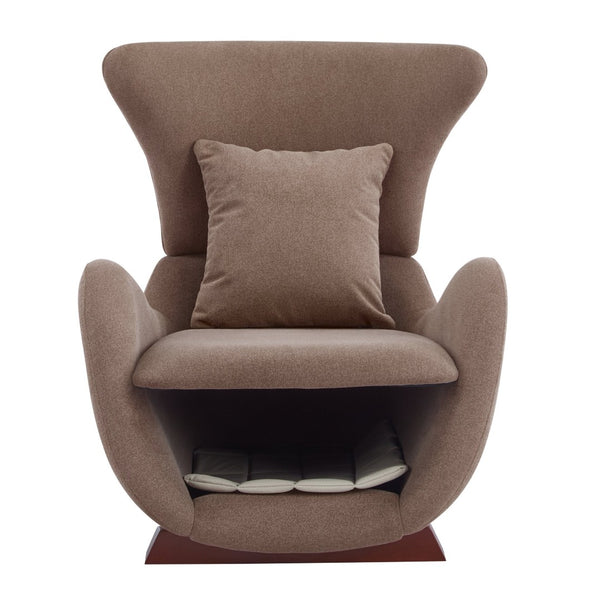English Elm Modern Polyester Accent Chair with Built-in Pet Nook and Storage for Living Rooms Brown N770P422604R