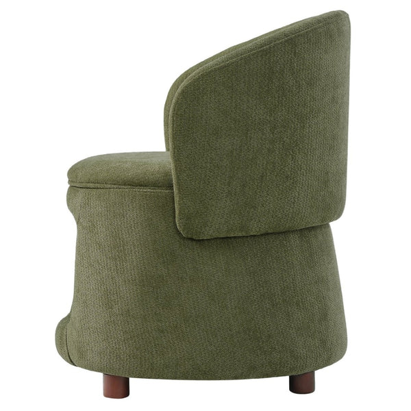 English Elm Green Sage Accent Chair with Pet Nook Convertible Stool Acacia Legs Storage Seat N770P428733G