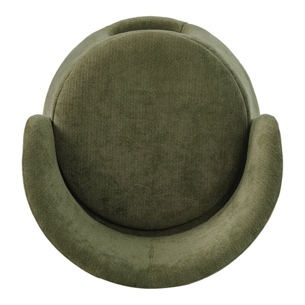 English Elm Green Sage Accent Chair with Pet Nook Convertible Stool Acacia Legs Storage Seat N770P428733G